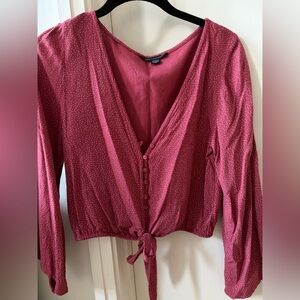 American Eagle Bell Sleeve Crop Top